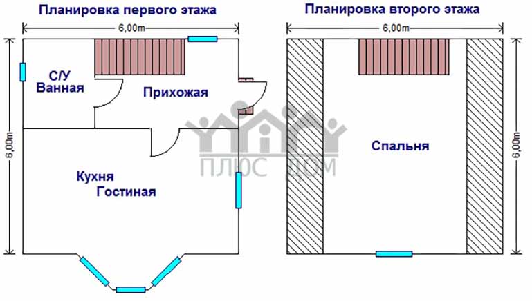 plus-dom.ru Д-22 дачные дома из бруса